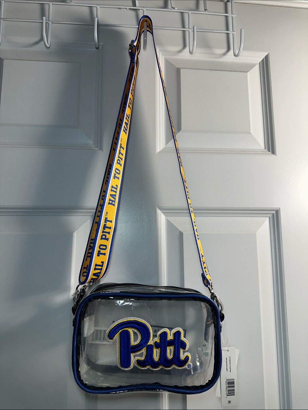 NWTS Pitt Panthers Clear Crossbody Bag in Blue and Yellow π βΎοΈππ - Picture 3 of 11